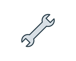 Wrench flat icon. Single high quality outline symbol for web design or mobile app.  House thin line signs for design logo, visit card, etc. Outline pictogram EPS10
