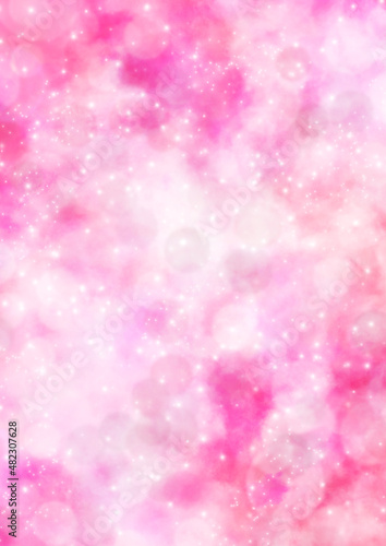 ピンクの星が光るキラキラ背景画像 Background Wall Mural Backgrou Nijin