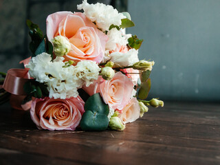 wedding bouquet of roses