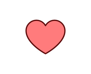 Heart line icon. High quality outline symbol for web design or mobile app. Thin line sign for design logo. Color outline pictogram on white background