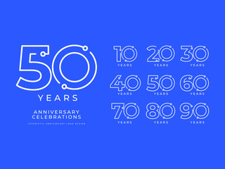 Anniversary celebration Logo Colletions Template 