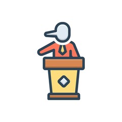 Color illustration icon for lies