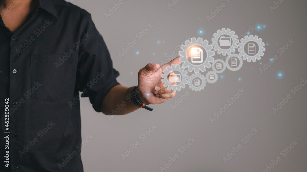 Poster document management system, or dms, is a system for searching and managing information and business 