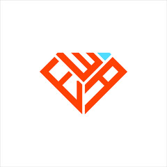 EWA letter logo creative design. EWA unique design