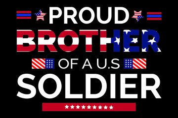 american flag t shirt designs, 4 th of july t shirt design, proud brother of us soldier t-shirt design.