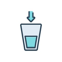 Color illustration icon for into