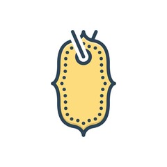Color illustration icon for leather