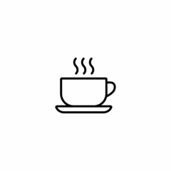 Coffee Cup Icon Vector in Line Style for Web or Mobile App