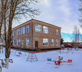 Rural kindergarten two-story Ukraine