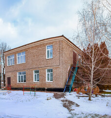 Rural kindergarten two-story Ukraine