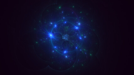 Obraz premium 3D rendering abstract technology fractal background