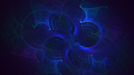 3D rendering abstract technology fractal background