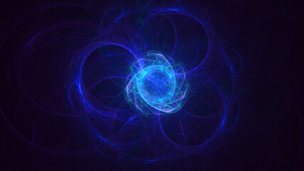 3D rendering abstract round light background