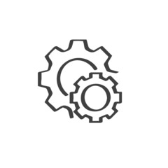Cogwheel gear line icon