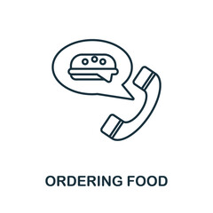 Ordering Food icon. Line element from home rest collection. Linear Ordering Food icon sign for web design, infographics and more.