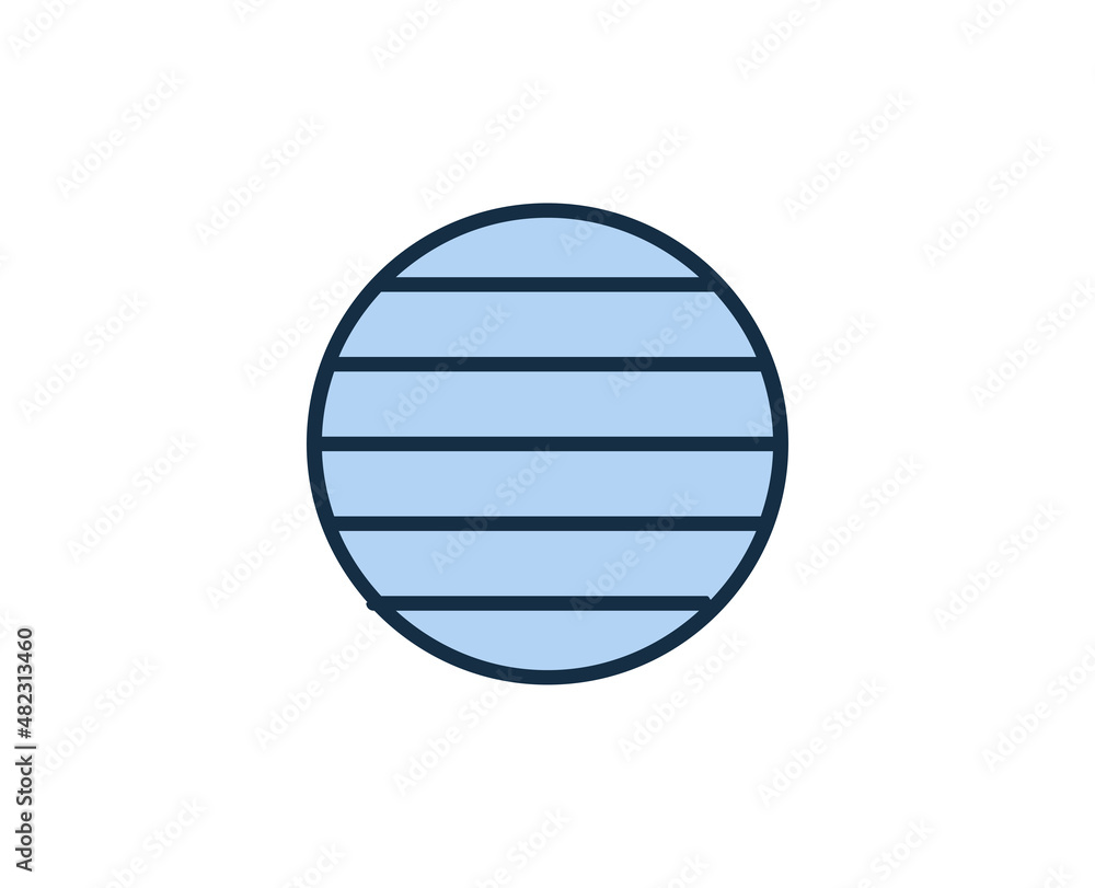 Poster line globe icon isolated on white background. outline symbol for website design, mobile application,