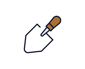 Shovel flat icon. Single high quality outline symbol for web design or mobile app.  House thin line signs for design logo, visit card, etc. Outline pictogram EPS10