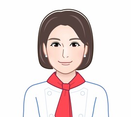 女性の正面からのイラスト