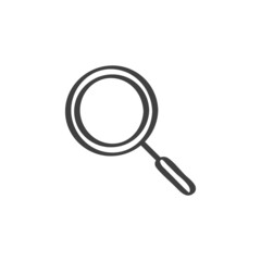 Magnifying glass line icon