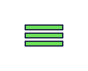 Menu flat icon. Thin line signs for design logo, visit card, etc. Single high-quality outline symbol for web design or mobile app. Sign outline pictogram.