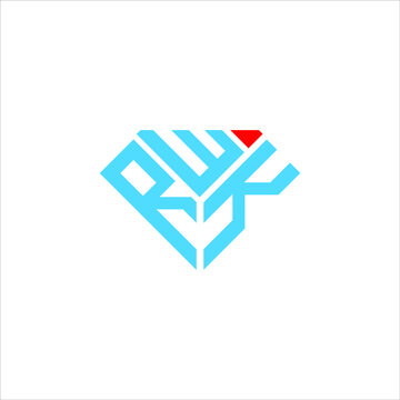 RWK letter logo creative design. RWK unique design