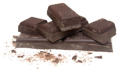 Chocolate on white