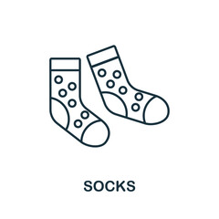 Socks icon. Line element from home rest collection. Linear Socks icon sign for web design, infographics and more.