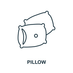 Pillow icon. Line element from home rest collection. Linear Pillow icon sign for web design, infographics and more.