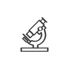 Microscope line icon