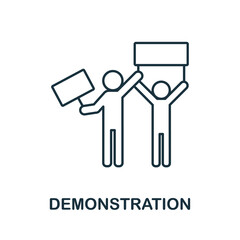 Demonstration icon. Line element from human rights collection. Linear Demonstration icon sign for web design, infographics and more.