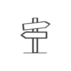 Signpost direction line icon