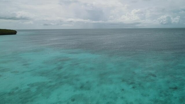In to the sea drone shot from the curacao kenepa beach