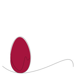 Easter red egg vector illustration