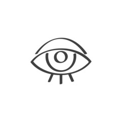 Eye, vision line icon