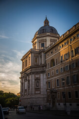 Fototapeta na wymiar Rome at dusk