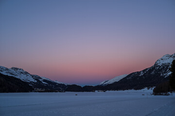 sunset in the mountains, venus belt, 