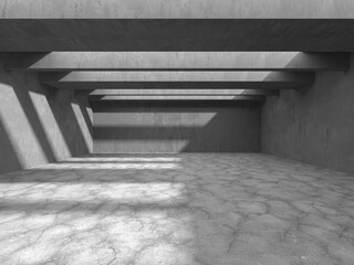 Abstract architecture interior background. Empty concrete room