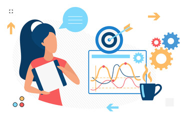 Time management effectiveness task productivity result. Planning and controlling working time process