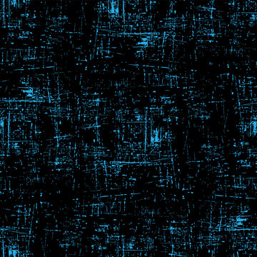 abstract seamless geometric pattern. blue grunge on black background