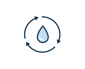 Water premium line icon. Simple high quality pictogram. Modern outline style icons. Stroke vector illustration on a white background. 