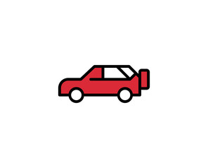 Fototapeta premium Car line icon. Vector symbol in trendy flat style on white background. Travel sing for design.