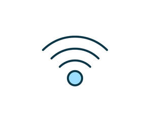 Wireless premium line icon. Simple high quality pictogram. Modern outline style icons. Stroke vector illustration on a white background. 