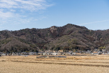 Fototapeta na wymiar 栃木百名山 大小山の風景　麓から観る山