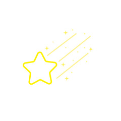 star, starry night, falling star, fireworks, twinkle, glow, glitter star, star over christmas, star decoration vector illustration