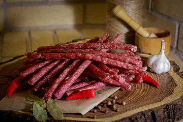 Homemade sausages for beer lovers