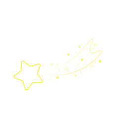 Obraz premium star, starry night, falling star, fireworks, twinkle, glow, glitter star, star over christmas, star decoration vector illustration