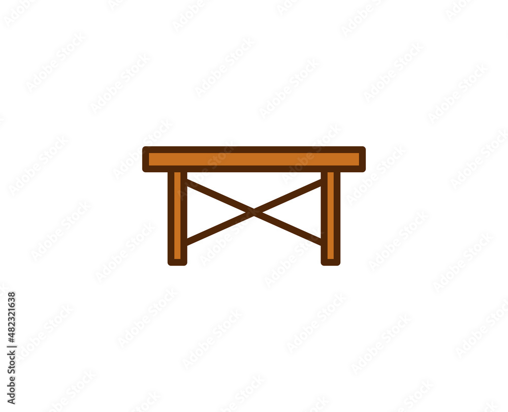 Poster table flat icon. single high quality outline symbol for web design or mobile app. house thin line si