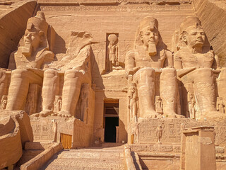 Abu Simbel, a rock in Nubia, two ancient Egyptian temples, the time of Ramses II
