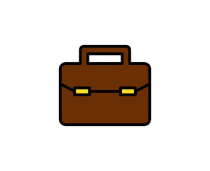 Briefcase line icon. Vector symbol in trendy flat style on white background. Office sing for design.