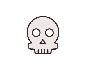 Skull line icon. High quality outline symbol for web design or mobile app. Thin line sign for design logo. Color outline pictogram on white background